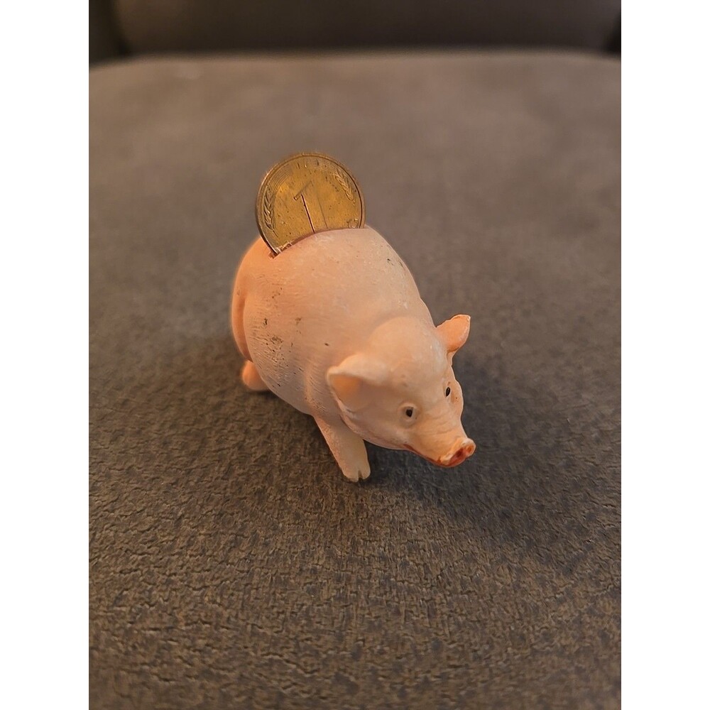 Mini Pig With German Coin Made In Italy
